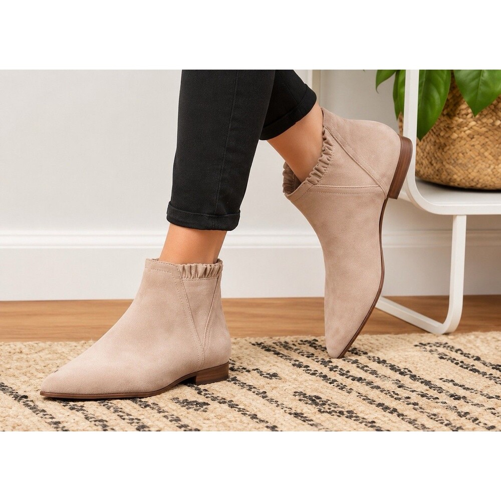 SOLE SOCIETY SO-KEESHA MINI Suede Booties Ankle Boots 6 M